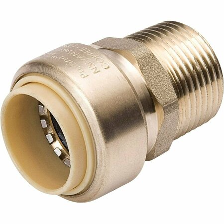 PROLINE 1/2 In. x 1/2 In. MPT Brass Push Fit Adapter 6630-103